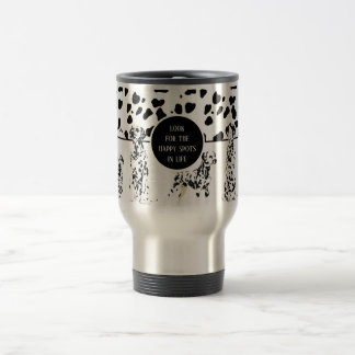 Cute Dalmatians Black & White Happy Spots Travel Mug