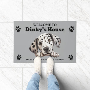 Cute Dalmation Dog Doormat