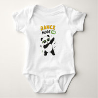 Cute "Dance Mode" Panda Bear Baby Bodysuit Alterna