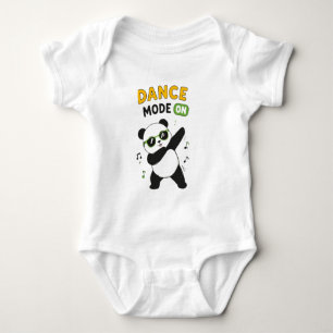 Cute "Dance Mode" Panda Bear Baby Bodysuit Alterna