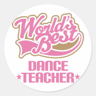 Cute Dance Teacher Classic Round Sticker