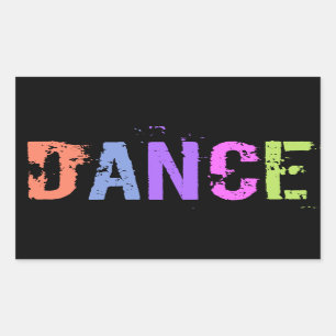 Cute dance word art sticker