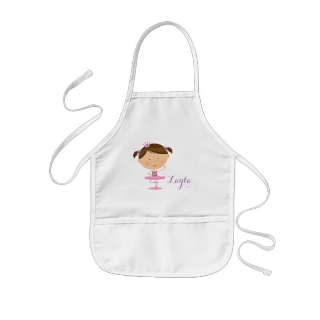 Cute Dancer Ballerina Girl Apron (Front)