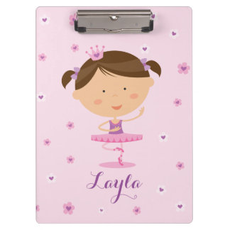 Cute Dancer Ballerina Girl Clipboard