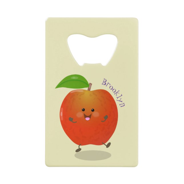 Cute dancing apple cartoon illustration (Front)