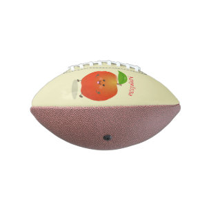 Cute dancing apple cartoon illustration american football