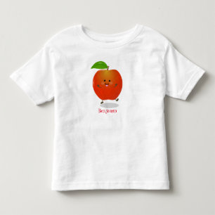 Cute dancing apple cartoon illustration toddler T-Shirt