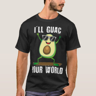 Cute Dancing Avocado Vegan Food Graphic Guac Your  T-Shirt
