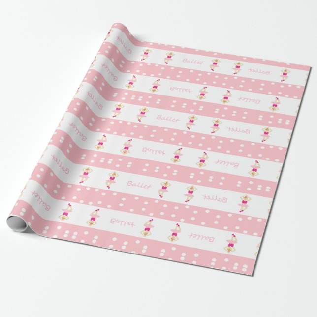 Cute dancing ballerinas wrapping paper (Unrolled)