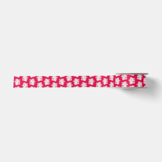Cute Dancing Cartoon Pig Repeat Pattern Ribbon Satin Ribbon