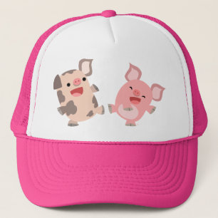 Cute Dancing Cartoon Pigs Hat