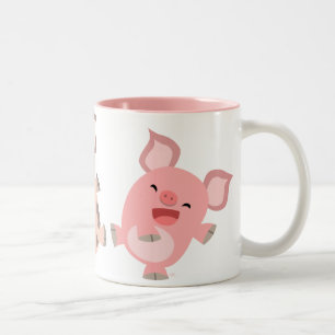 Cute Dancing Cartoon Pigs Mug