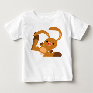 Cute Dancing Cartoon Rabbit Baby T-Shirt