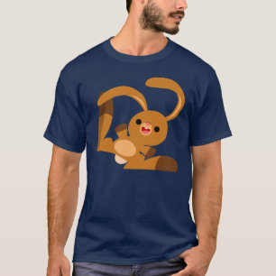 Cute Dancing Cartoon Rabbit T-Shirt