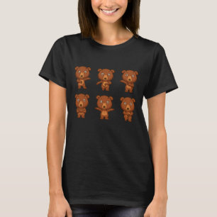 Cute Dancing Grizzly Bear Lover Women Men Grizzly T-Shirt