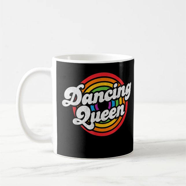Cute Dancing Queen Roller Disco Outfit 70s Costume Coffee Mug (Left)