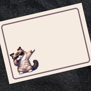 Cute Dancing Ragdoll Cat Post-it Notes