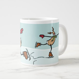 Cute Dancing Reindeer - Christmas Large Coffee Mug