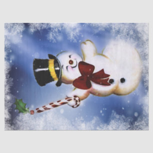 Cute dancing Snowman Tissue Paper