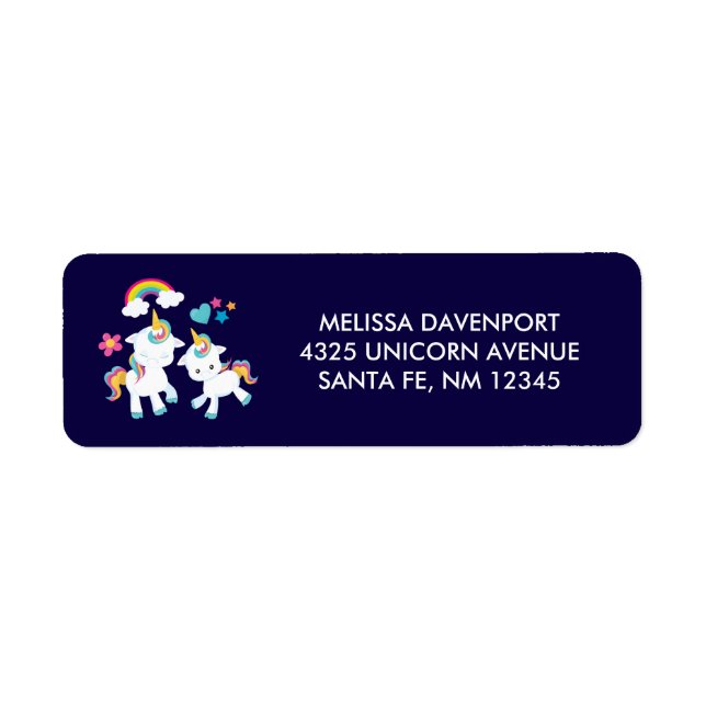 Cute Dancing Unicorns Magical Rainbow & Stars (Front)