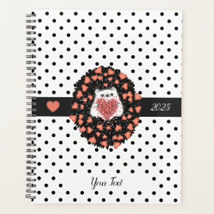 Cute Dandelion Hedgehog Heart 2025 Planner