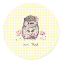 Cute Dandelion Hedgehog Yellow Pattern