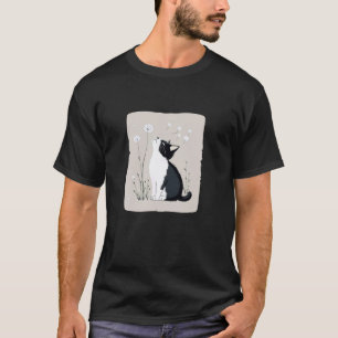 Cute Dandelion Seeds Cat Costume T-Shirt