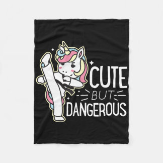 Cute Dangerous Karate Taekwondo Shirt Funny Gifts Fleece Blanket