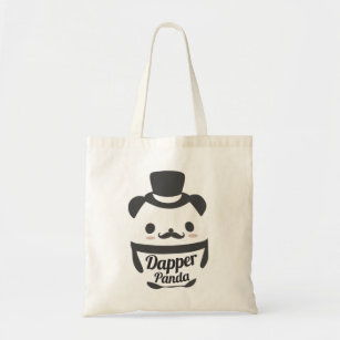 Cute Dapper Panda Wearing Top Hat Tote Bag