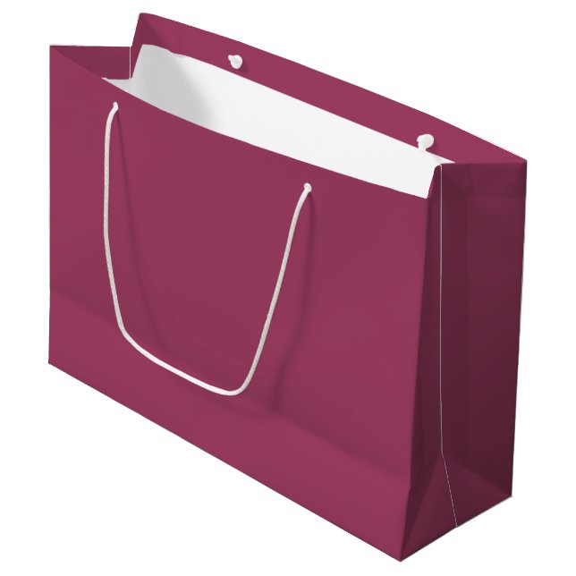 Cute Dark Mauve Pink Large Gift Bag (Front Angled)
