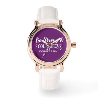 Cute Dark Purple Strong and Courageous Simple Watch