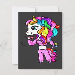 Cute Darts Player Unicorn Girl Funny Darts Women Invitation