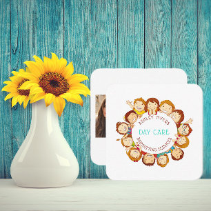 Cute Day Care Babysitting Profile & Photo Square Business Card