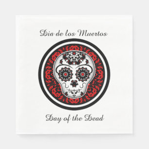 Cute Day of the Dead girly sugar skull custom Napkin