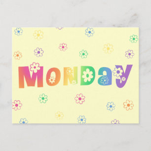 Cute Day Of The Week Monday Postcard