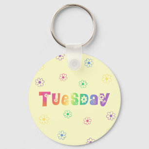 Cute Day Of The Week Tuesday Key Ring