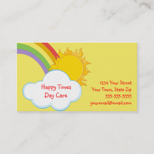 Cute Daycare Rainbow Business Cards