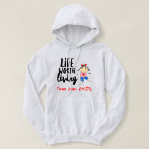 Cute DBT Linehan Life Worth Living BPD Therapist Hoodie