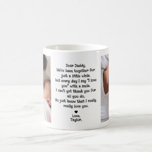 Cute Dear Daddy Poem 2-Photo Coffee Mug