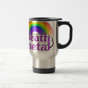 Cute Death Metal Rainbow Travel Mug
