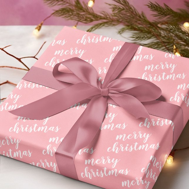 Cute December Winter Season Holiday Wordart Wrapping Paper (Creator Uploaded)