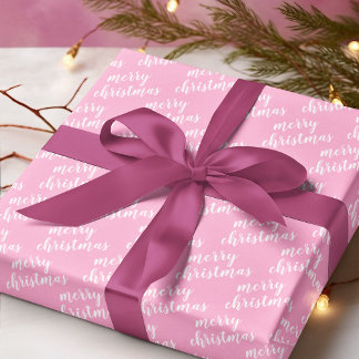 Cute December Winter Season Holiday Wordart Wrapping Paper