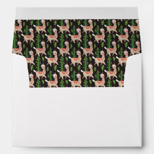 Cute Decorated Llamas Pattern Envelope