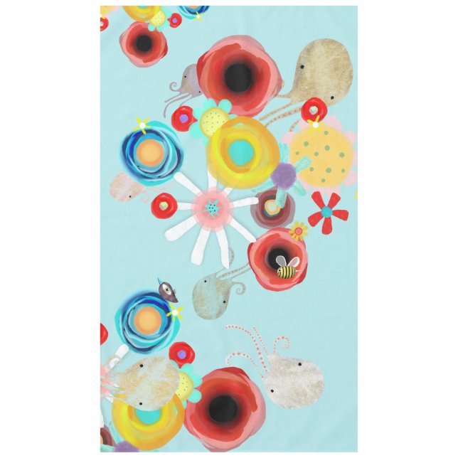Cute decorating elements kitchen design tablecloth (Front)