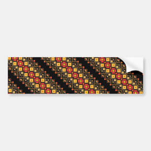 Cute decorative ukrainian floral patterns design bumper sticker