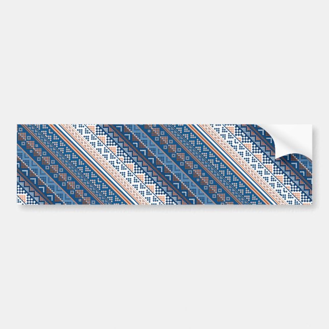 Cute decorative ukrainian patterns design bumper sticker (Front)