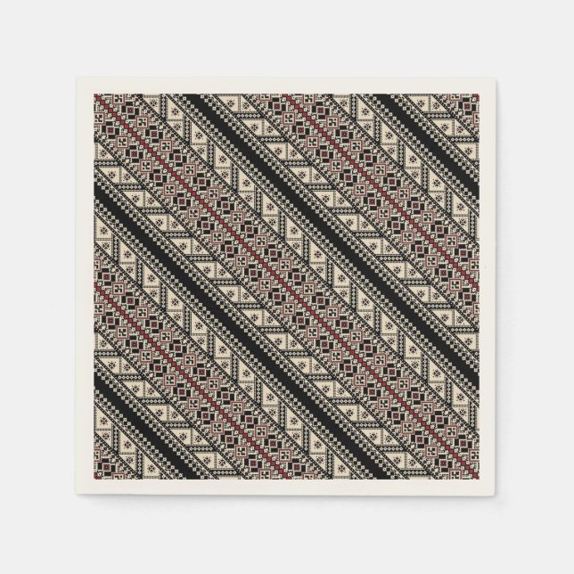 Cute decorative ukrainian patterns design napkin (Front)