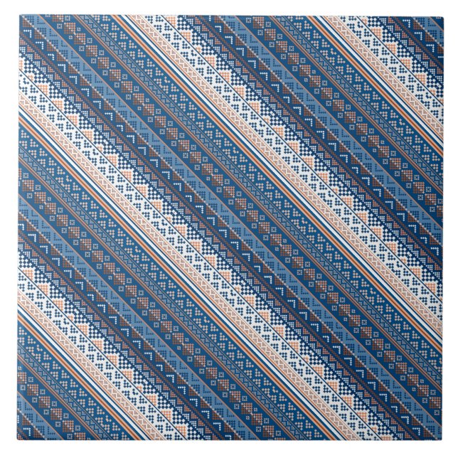 Cute decorative ukrainian patterns design tile (Front)