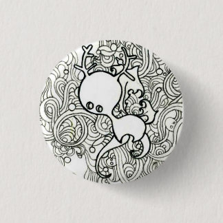 Cute deer 3 cm round badge