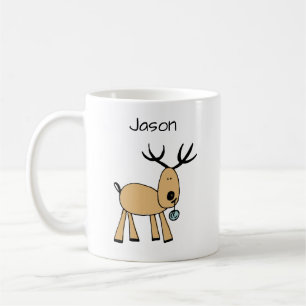 Cute Deer Add Your Name Coffee Mug